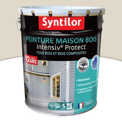 Peinture extérieure maison bois Intensiv Protect Syntilor beige patiné 8L