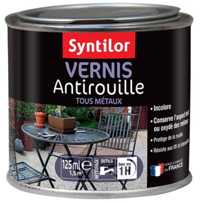 Vernis extérieur antirouille tous métaux incolore Syntilor 125 ml