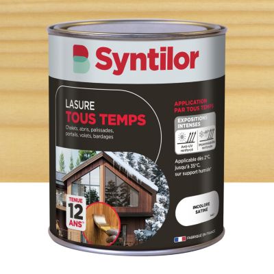Lasure extérieure tous temps Syntilor incolore satin 1L