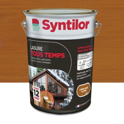 Lasure extérieure tous temps Syntilor chêne doré satin 5L