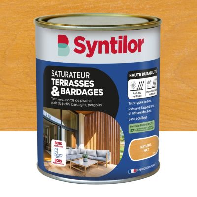 Saturateur terrasses & bardages Syntilor mat marron naturel 750ml