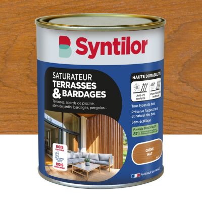 Saturateur terrasses & bardages Syntilor mat marron chêne 750ml