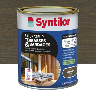 Saturateur terrasses & bardages Syntilor mat bois grisés 750ml