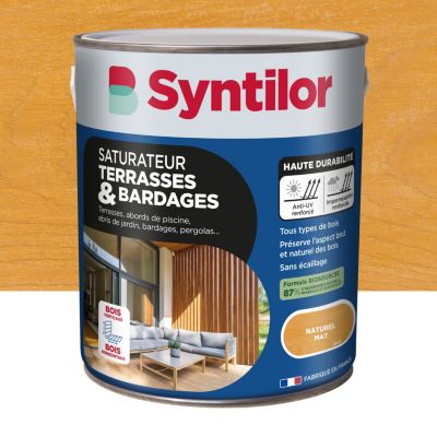 Saturateur terrasses & bardages Syntilor mat marron naturel 2,5L