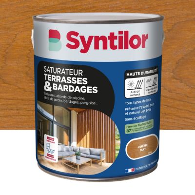 Saturateur terrasses & bardages Syntilor mat marron chêne 2,5L