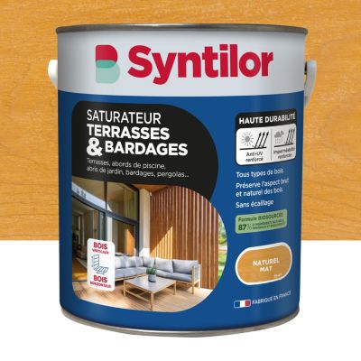 Saturateur terrasses & bardages Syntilor mat marron naturel 5L