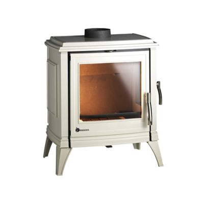 Poêle à bois en fonte Invicta SedanÂ M Ivoire 10 kW 120m²