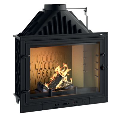 Foyer à  bois en fonte Invicta 800 Primo volet P978785 10 KW anthracite