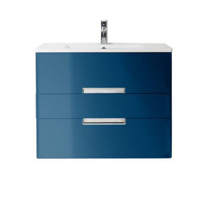 Meuble sous vasque Cooke & Lewis Belt blanc 100 cm + plan vasque