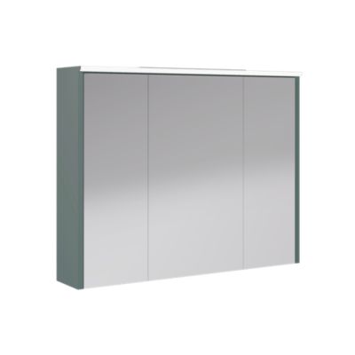 Armoire de salle de bains éclairante LED vert toundra avec miroir l.120 x H.70 x P.18 cm  Decotec Archi