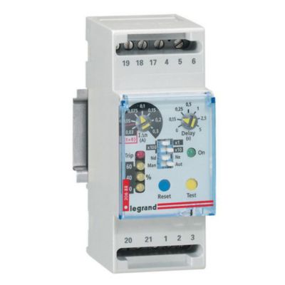Relais différentiel pour DPX et DPX3 enclipsable sur rail 2 modules LEGRAND