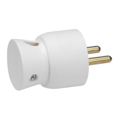 Fiche mâle latérale 16A 2 P+T blanc Legrand
