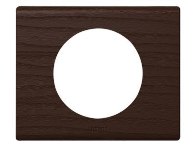 Plaque de finition simple Legrand Céliane bois teinté Wengué
