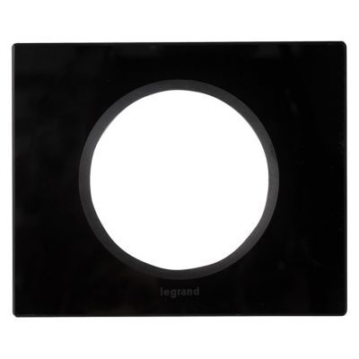 Plaque de finition simple Legrand Céliane verre graphite
