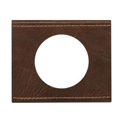 Plaque de finition simple Legrand Céliane Cuir brun texturé
