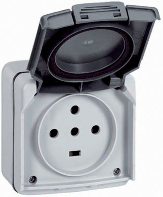 Prise 4P+T+N IP55 saillie Plexo Legrand