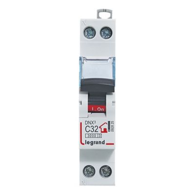 Disjoncteur Phase + neutre 32A Legrand