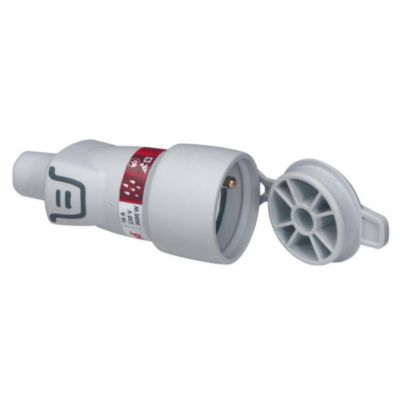 Fiche femelle Plexo Legrand avec terre et volet de protection - 16A IP44 - 210093829