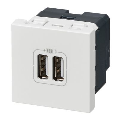 Prise double USB Legrand Gamme Mosaic 2400 mA - vue 3