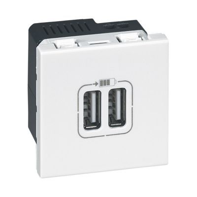 Mécanisme de prise double USB Legrand Mosaïc