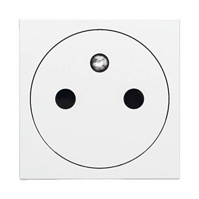 Mécanisme prise 2pôles+terre affleurante 2 modules Legrand Mosaïc