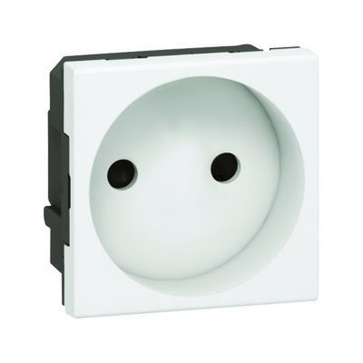 Mécanisme prise 2P simple 2 modules Legrand Mosaïc