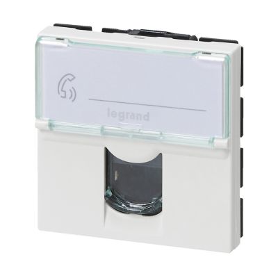 LEGRAND Prise RJ 45 informatique téléphone 2 modules Mosaic avec enjoliveur - vue 2