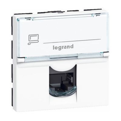 Mécanisme prise RJ45 cat6 2 modules Legrand Mosaïc