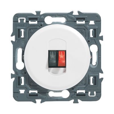 Prise haut-parleur Legrand Céliane blanc