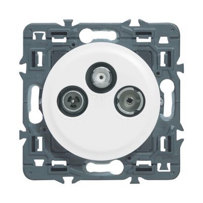 Mécanisme de prise télévision TV-FM-SAT Legrand Céliane blanc