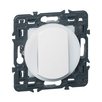 Mécanisme d'interrupteur va-et-vient à couronne lumineuse Legrand Céliane blanc