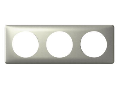 Plaque de finition triple Legrand Céliane anodisée titane