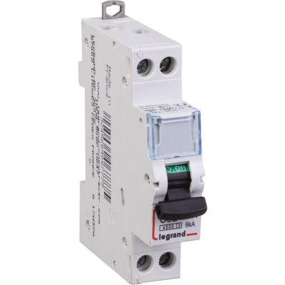406777 Disjoncteur Legrand unipolaire + neutre DNX3 courbe C 4 56kA À vis 1 module
