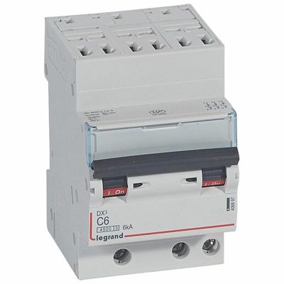 406897 Disjoncteur Triphasé 3p Courbe C 4 56ka Automatique Et Vis Legrand Dx3