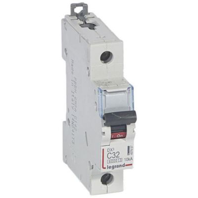 Disjoncteur DX3 6000 10kA arrivée haute et départ bas à vis 1P à courbe C 1 mo