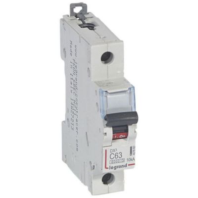 Disjoncteur DX3 6000 10kA arrivée haute et départ bas à vis 1P à courbe C 1 mo