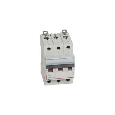 Disjoncteur DX3 6000 10kA arrivée haute et départ bas à vis 3P courbe C pour peigne