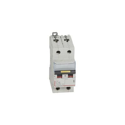 Disjoncteur DX3 10000 16kA arrivée haute et départ bas à vis 2P à courbe C 2