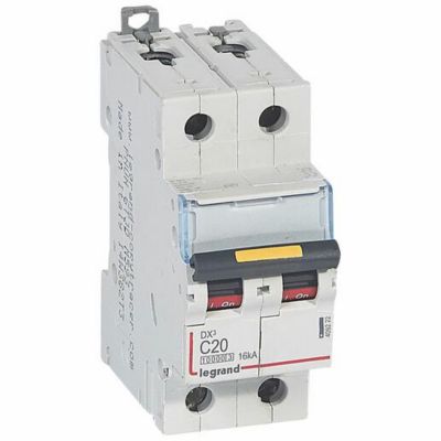 disjoncteur legrand dx3 2 pôles courbe c 16 ka legrand 409222