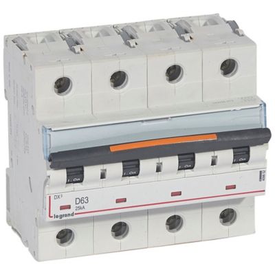 DX3 Disjoncteur 4P courbe D 25kA LEG409852