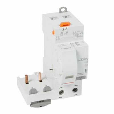Bloc différentiel adaptable à vis DX3  pour disjoncteur 1 module par pôle - 2P 230V  - 63A - typeAC
