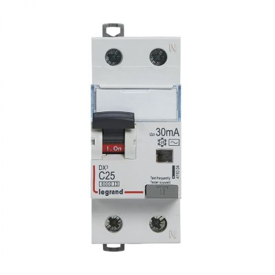 411004 Disjoncteur Différentiel 30ma Type Ac 1p+n 2 Modules Neutre à Droite Auxiliarisable Legrand