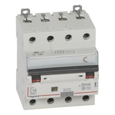Legrand 411234 DX3 Interrupteur différentiel et disjoncteur 4 pôles