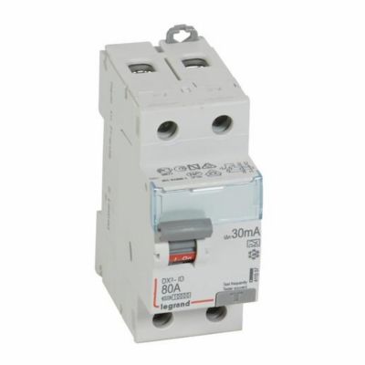 Interrupteur différentiel DX3 ID arrivée haute et départ bas à vis 2P typeA 30mA 2 mo