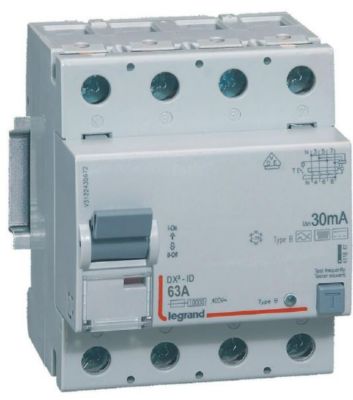 Interrupteur différentiel DX3 ID 4P typeB 30mA 411847