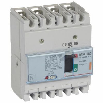 Disjoncteur magnétothermique DPX3 160 pouvoir de coupure 25kA 4P LEGRAND