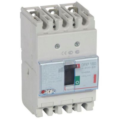 Disjoncteur magnétothermique DPX3 160 pouvoir de coupure 36kA 3P LEGRAND