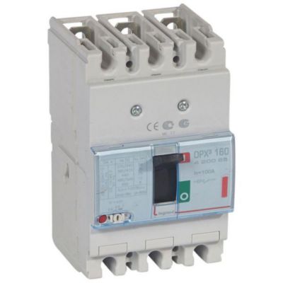 Disjoncteur magnétothermique DPX3 160 pouvoir de coupure 36kA 3P LEGRAND