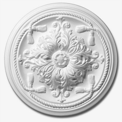 Rosace polystyrène Esmeralda ø45 cm blanc