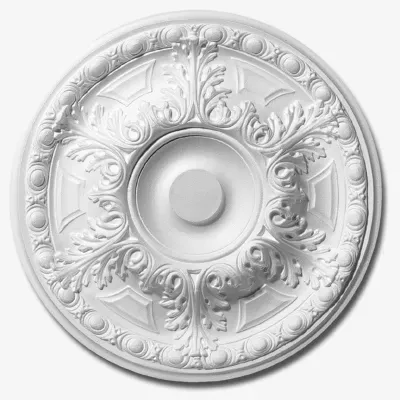 Rosace polystyrène Emilia ø50 cm blanc